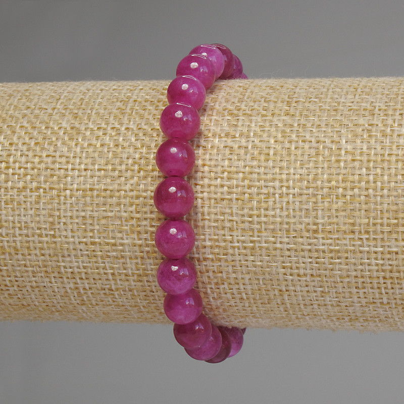 Tourmaline Bracelet Smooth Beads, 8mm diameter ±, 18cm Length Stretch