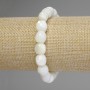 Bracelet Mother-of-Pearl Barrel, diameter 10x9.5mm+-, length 18cm stretch