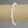 Bracelet Mother-of-Pearl smooth beads, diameter 6mm±, length 18cm stretch