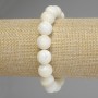 Bracelet Mother-of-Pearl Smooth Bead, diameter 12mm+-, length 18cm stretch