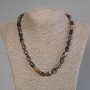 Barrel Agate Necklace, 12×8 mm beads, 50 cm length ± with clasp