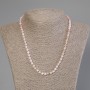Necklace Pink Opal Faceted Cubes, 4.5×4.5mm diameter, 50cm length ± with clasp