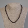 Garnet Necklace, smooth round beads, diameter 7.5 mm ±, length 50 cm ± with clasp