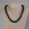 Sunstone Obsidian Smooth Bead Necklace, 14mm diameter, length 50cm ± with clasp