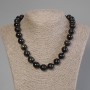 Sunstone Obsidian Smooth Bead Necklace, 14mm diameter, length 50cm ± with clasp