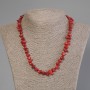 Necklace Coral, cut, diameter 6-8×7-9mm±, length 50cm ± with clasp