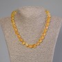 Citrine Necklace Smooth Beads, 10mm diameter, 50cm length with clasp