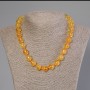 Citrine Beads Smooth Round 12mm Diameter, 50cm Length with Clasp