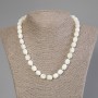 Necklace Barile-shaped Shell Pearl, diameter 10x9, 5mm±, length 50cm± with clasp