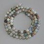 Chrysocolla and Lazurite Faceted Bead on Thread, 4.5mm diameter, 40cm+ length
