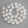 White Quartz Rhombus Beads, diameter 10x9mm+-, seed beads 3mm+-, length 39cm+- on a thread