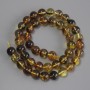 Amber Smooth Round Beads, diameter 8.5mm+-, length 38cm+- on a thread