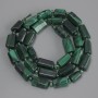 Malachite Nugget Beads, diameter 10-12x6-6.5mm+-, seed beads 3mm+-, length 39cm+- on a thread