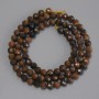 Tiger's Eye Faceted Round Beads, diameter 4.5mm+-, length 39cm+- on a thread