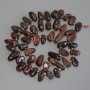 Bull's Eye Chip Butterfly Beads, diameter 10-15x6-8mm+-, seed beads 3mm+-, length 39cm+- on a thread