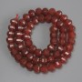 Carnelian Faceted Rondelle Beads, diameter 8x6.5mm+-, length 37cm+- on a thread