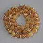 Citrine Beads Faceted Rondelle, diameter 8x5.5mm+-, seed beads 3mm+-, length 37cm+- on a thread
