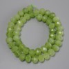 Chrysoprase Olivine Faceted Rondelle Beads, 10x7 mm, 5 mm±, 37 cm± on thread