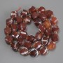 Agate Beads, Faceted Diamond-shaped, diameter 10x9mm±, 3mm+ bead hole, 39cm± on thread