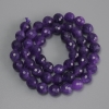 Sugilite Beads faceted ball 8mm diameter, 37cm length on thread