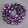 Sugilite Beads faceted diamond shape, 10x9mm ±, 3mm+ beads, 39cm ± on thread