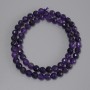 Amethyst Beads, Faceted Round Bead 6mm diameter, 39cm+ length on thread