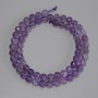 Faceted Amethyst Beads, Round Bead 6mm, on Thread, 39cm ±