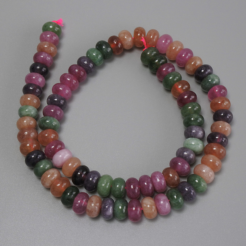 Tourmaline Beads Rondelle, diameter 8x5mm+-, length 38cm+- on a thread