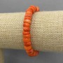 Orange Coral Bracelet, Rondelle, Diameter 9x4-4.5mm+/-, Length 18cm+/- Stretch