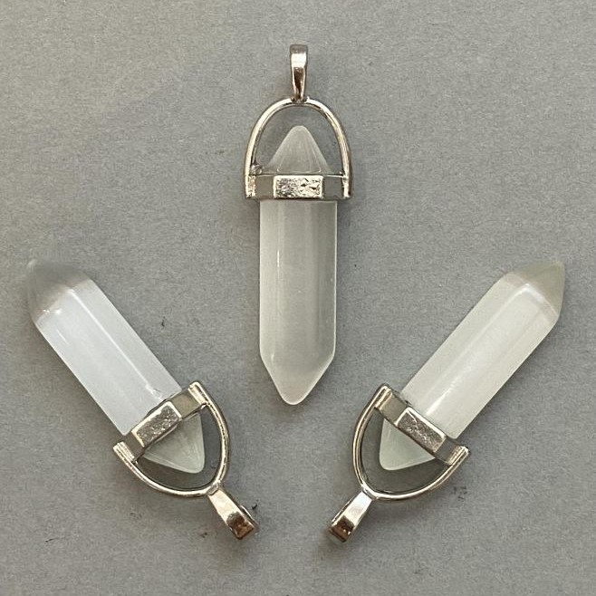 Cat's Eye Pendant, Hexagonal Crystal Ball, 8x31x41mm+
