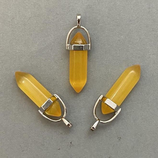 Cat's Eye Pendant Hexagon Crystal Ball 8x31x41mm+