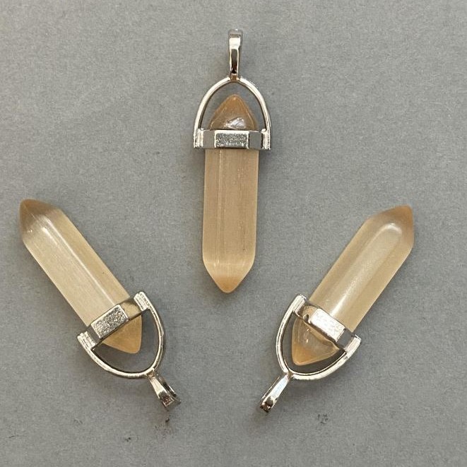 Cat's Eye Pendant Hexagon Crystal Ball 8x31x41mm+