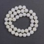 Mother-of-Pearl Beads Smooth Ball, 10mm+/- Diameter, 39cm+/- Length on Fishing Line