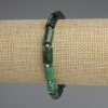 Emerald Faceted Chip Bracelet, Diameter 11x6-7mm+/-, Seed Beads 3mm+/-, Length 18cm+/- Stretch