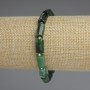 Emerald Faceted Chip Bracelet, Diameter 11x6-7mm+/-, Seed Beads 3mm+/-, Length 18cm+/- Stretch