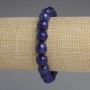 Lapis Lazuli Bracelet, Faceted Ball 10mm+/-, 18cm+/- Length, Stretch