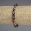 Rhodonite Bracelet, smooth round beads, diameter 6mm+/-, length 18cm+/- stretch