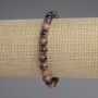 Rhodonite Bracelet, smooth round beads, diameter 6mm+/-, length 18cm+/- stretch