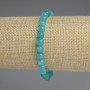 Aquamarine Bracelet, smooth round beads, diameter 6mm+/-, length 18cm+/- stretch