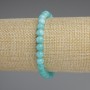 Aquamarine Bracelet, smooth round beads, diameter 6mm+/-, length 18cm+/- stretch
