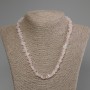 Rose Quartz Chip Necklace, diameter 8-10x3-6mm+-, length 50cm+- with clasp