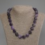 Amethyst Necklace, faceted bead, diameter 14mm+-, length 50cm +- with clasp