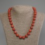 Sponge Coral Necklace, smooth bead, diameter 12mm+-, length 50cm +- with clasp