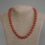 Sponge Coral Necklace, smooth bead, diameter 10mm+-, length 50cm +- with clasp