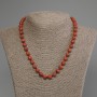 Sponge Coral Necklace, smooth bead, diameter 8mm+-, length 45cm +- with clasp