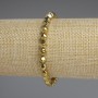 Hematite Bracelet, Gold Colour, Faceted Beads 6mm+-, length 18cm+- stretch