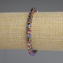 Rainbow Hematite Bracelet, Faceted Beads 6mm+-, length 18cm+- stretch