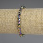 Rainbow Hematite Bracelet, Faceted Bead 6mm+-, length 18cm+- stretch