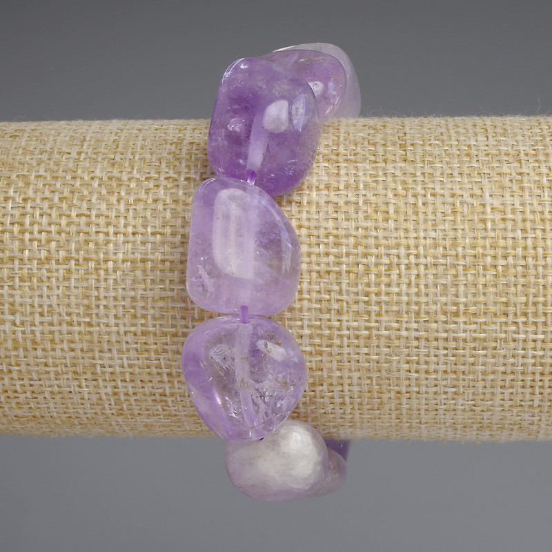 Amethyst Tumbled Bracelet, diameter 18-23x13-15mm+-, length 18cm+- stretch