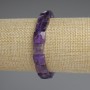 Clearance! Amethyst Faceted Square Bracelet, diameter 10x10mm+-, length 18cm+- stretch